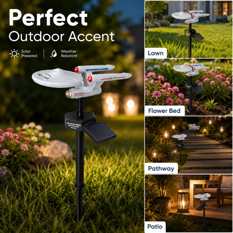 Outdoor Lighting Under Pergola - Садовый светильник Star Trek USS Enterprise