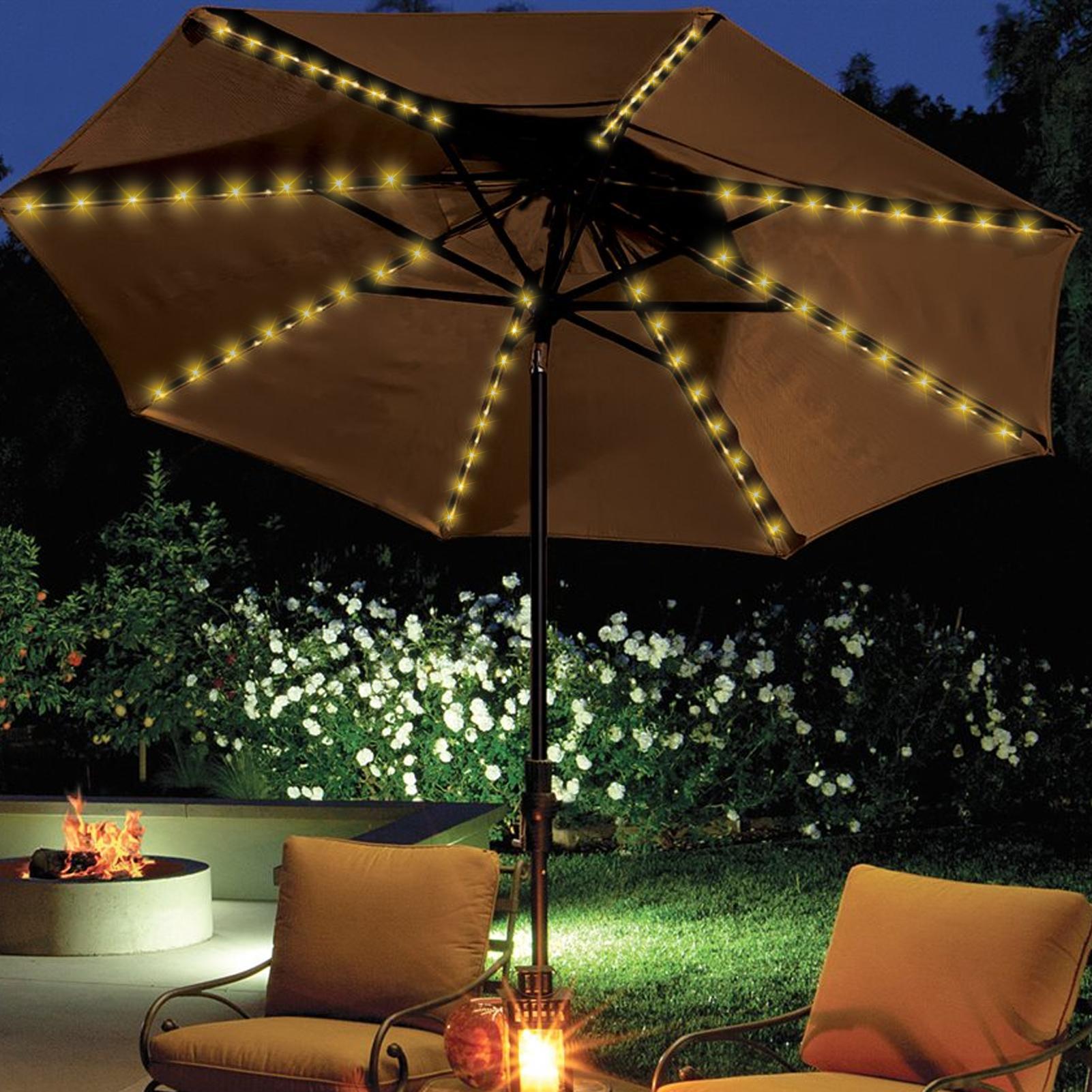 Солнечная гирлянда для зонта с – обзор и цена Outdoor Lighting Under Pergola
